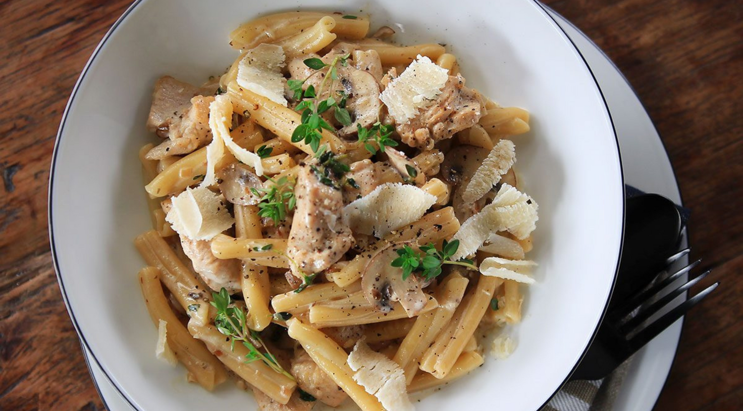Creamy Chicken and Mushroom Tetrazzini