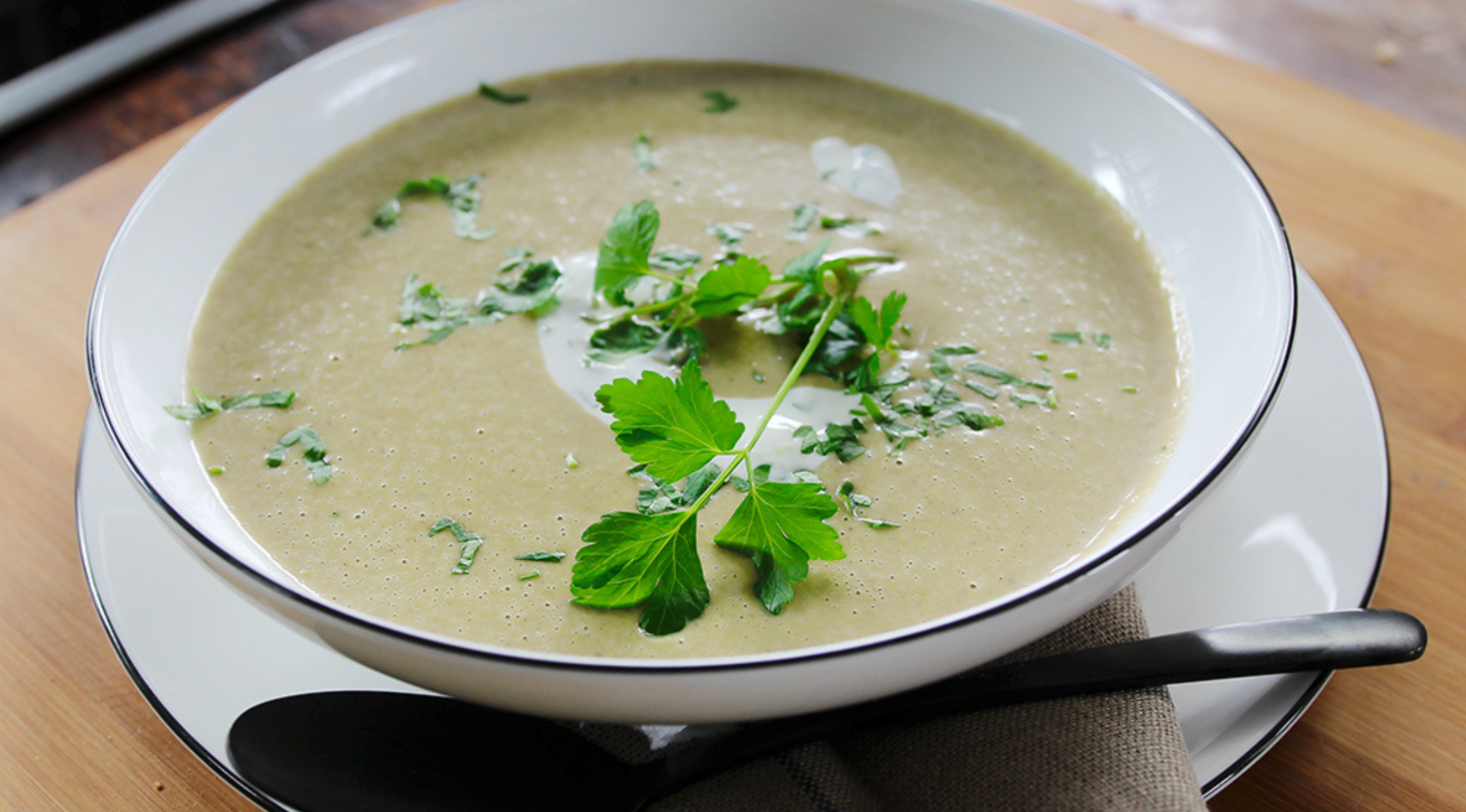 Lemon Lentil Soup with Ras el Hanout and Sour Cream