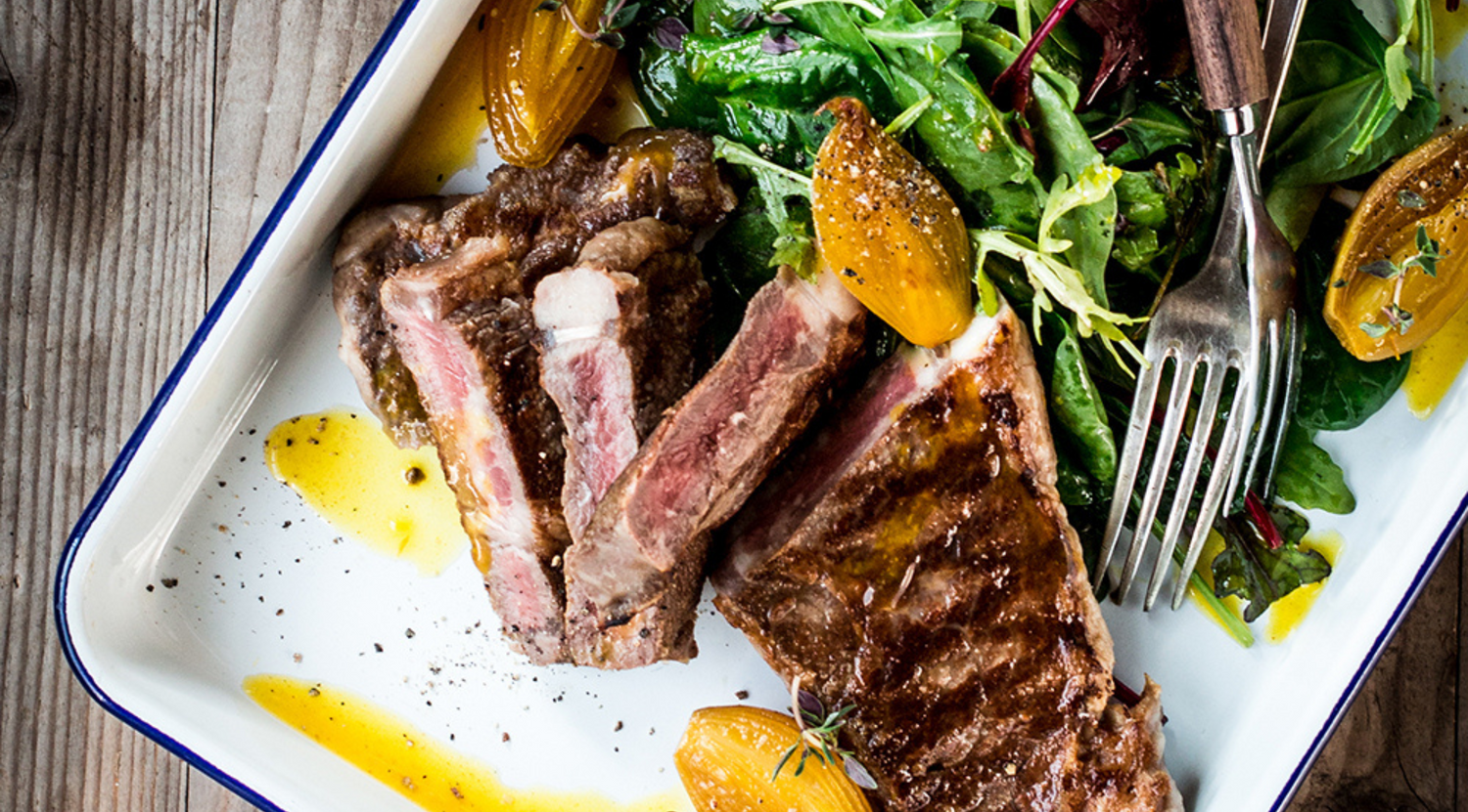 Steak with Whiskey Shallots