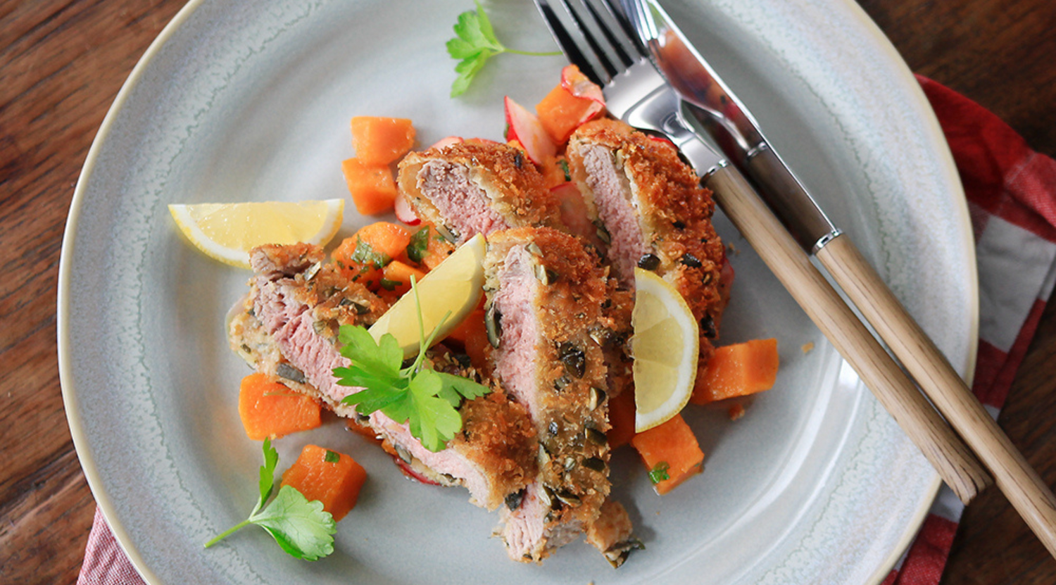 Wiener Schnitzel with Pumpkin Seed Breadcrumbs