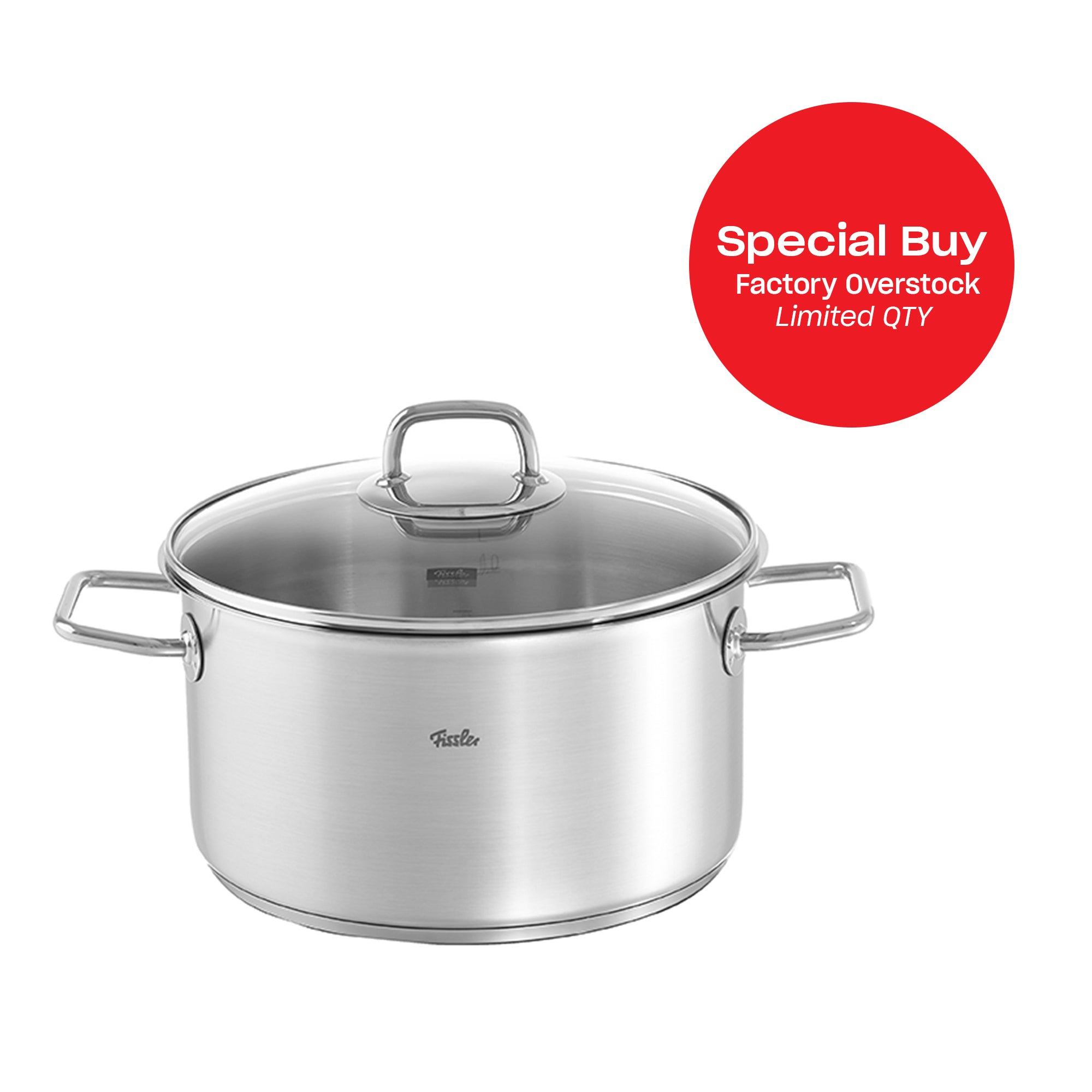 Viseo® Stainless Steel 6 Quart Stock Pot with Glass Lid Exclusive