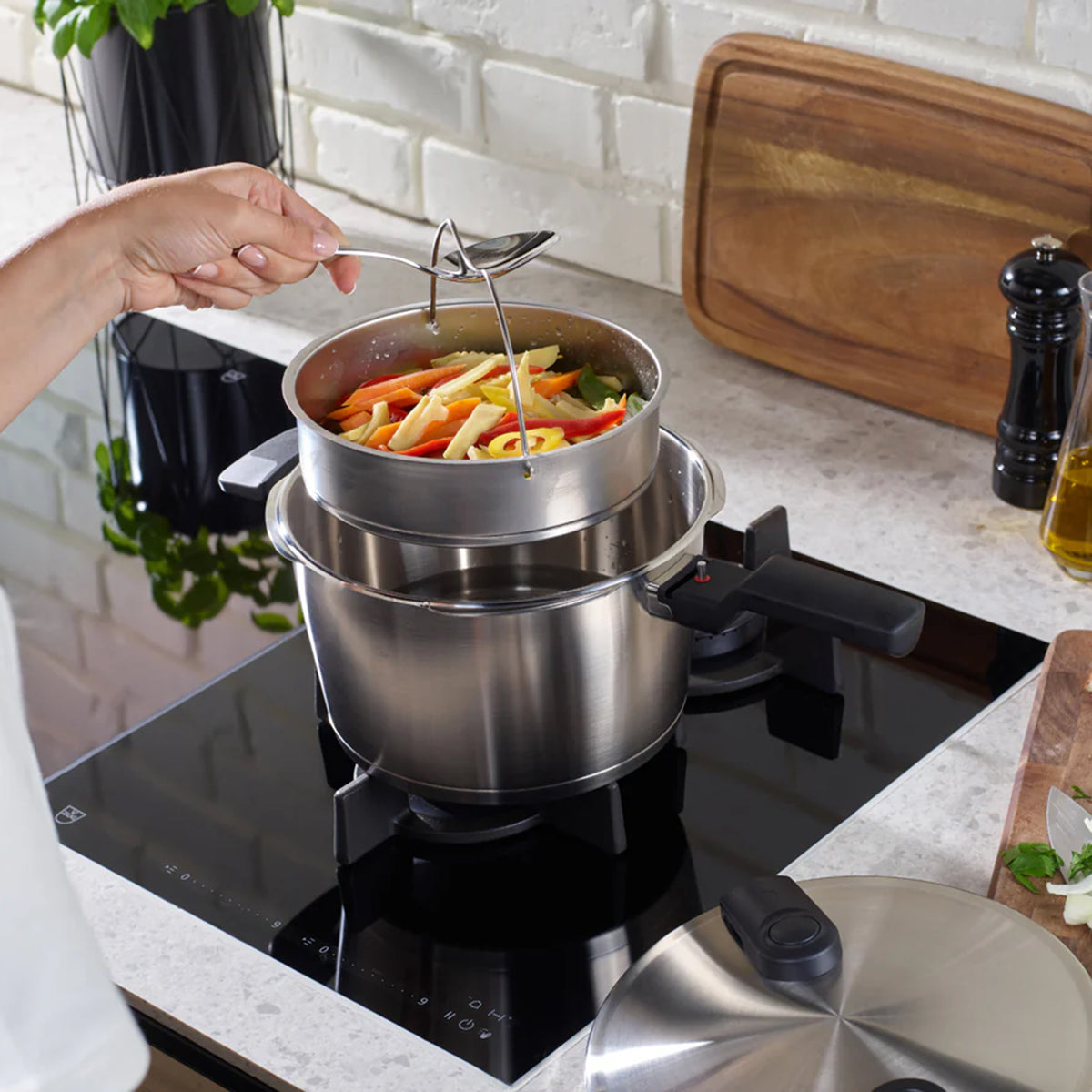 Fissler Vitaquick Premium 10.6qt Pressure Cooker Bundle