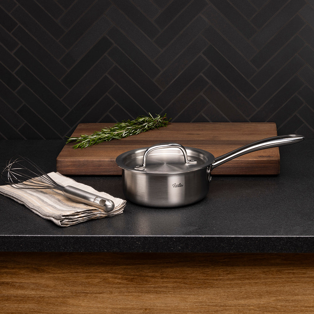 M5 Pro-Ply 5-Ply Stainless Steel Saucepan with Lid | Mess-Free