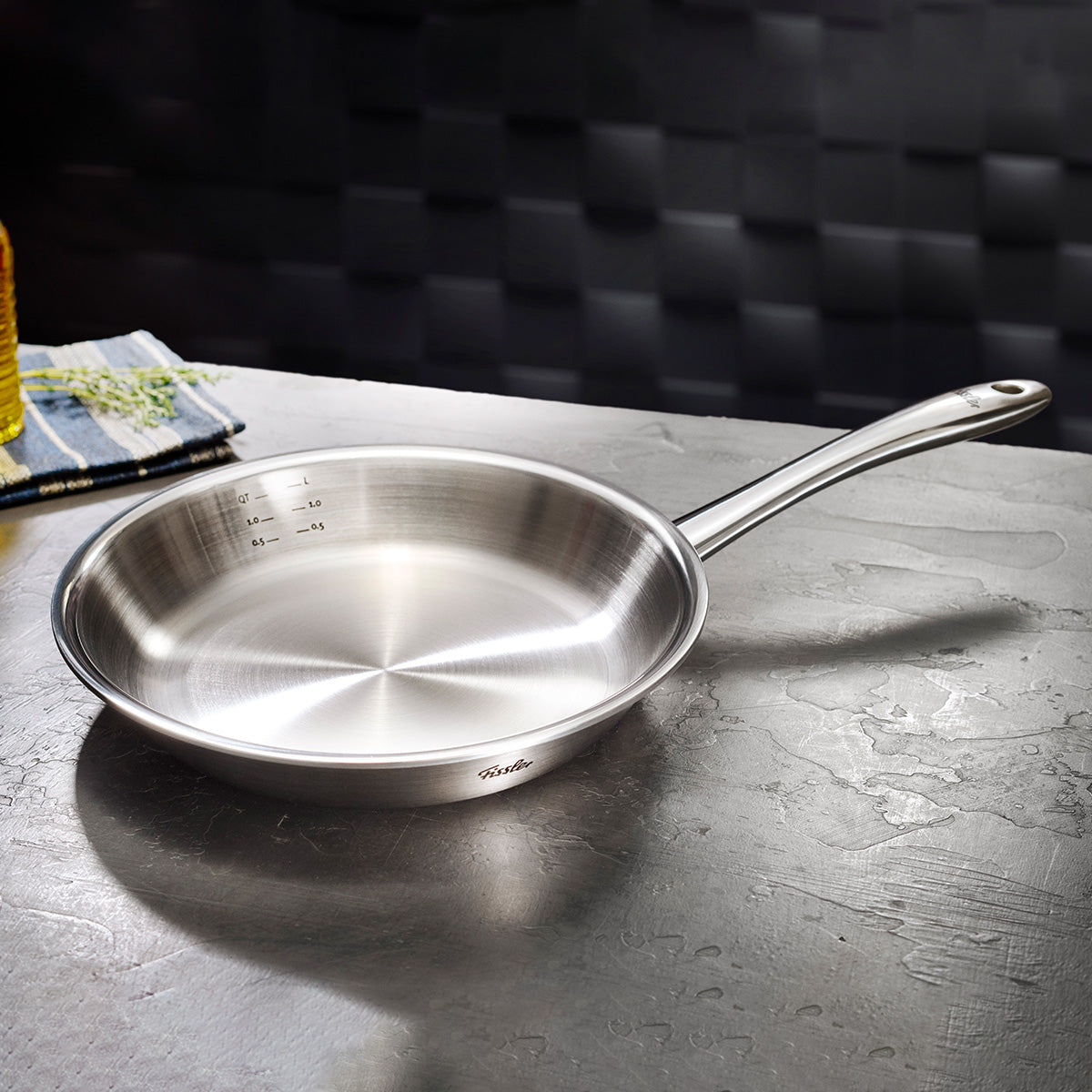 5 Ply Stainless Steel Frying Pan - Oven & Dishwasher Safe | Fissler