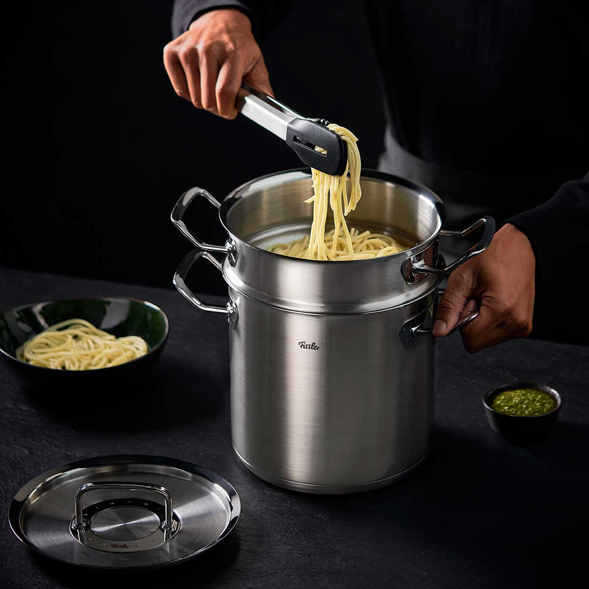 fissler プロコレクション　パスタ鍋 Original-Profi Collection® Stainless Steel Multipot with Steamer